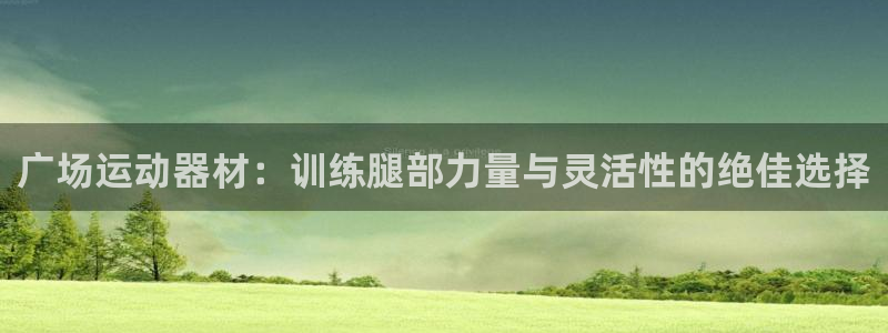 意昂4官网:广场运动器材:训练腿部力量与灵活性的绝佳选择
